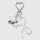 1 white imitation pearl bow star keychain Picture2