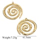 Single Hole Spiral Pendant - Gold
