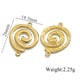 Double Hole Gold Spiral Pendant Picture3