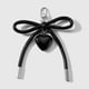 1 black bow heart keychain