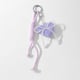 1 purple heart bow keychain