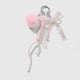 1 pink pompom beaded bow keychain Picture3