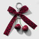 1 red leopard print velvet keychain