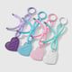 Multicolor bow heart pendant set of 4