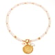 Scallop White Shell Necklace - Gold