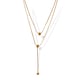 XL447G gold double necklace
