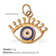 PJ323BEG Blue Oil Drop Gold Pendant Picture11