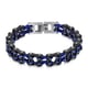 【1029】Catena in acciaio nero e blu Immagine3