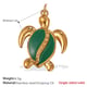 PJ299GNG Green Oil Drop Solid Gold Pendant Picture5
