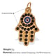 PJ318BKG Black Diamond Gold Pendant Picture18