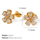 EH841WEG White Zirconium Gold Earrings