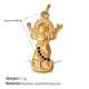 PJ332BKG Black Diamond Gold Pendant Picture3