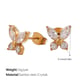 EH907WEG White Crystal Gold Earrings