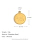 Big Lucky Round Pendant - Gold Picture3