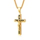 GX1626J - Collana in acciaio con ciondolo singolo in oro + catena abbinata 3*55 Immagine2
