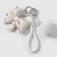 1 white bow keychain