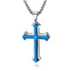 【1360】Ciondolo blu + catena (catena di perle a forma di formula 4*60 cm) 
