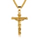 GX810J-Steel necklace gold single pendant + 3*55 matching chain Picture2