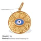PJ324BEG Blue Oil Drop Gold Pendant 