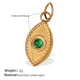 PJ327GNG Green Cat&#39;s Eye Gold Pendant Picture8