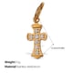 PJ376G White Zirconium Gold Pendant Picture4