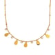 Halskette mit Zirkonia-Clip in Tropfenform, Gold 