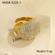 NMSR-K225-1 Full diamond oval ring/One Size 