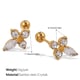 EH1003WEG crystal gold earrings Picture2