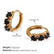 EH1077BKG Black Stone Gold Small Earrings Picture7