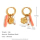 Colored Pendant Earrings - Gold Picture2