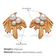 EH1079WEG White Pearl Gold Earrings