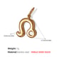 PJ431G7 Leo Gold Solid Pendant Picture7