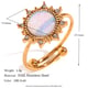 Verstellbarer Opal-Sonnenring - Gold und Blau Bild3