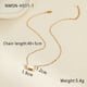 NMSN-H511-1 Gold White Stone Necklace