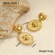 NMSE-H424-1 Gold Oval Earrings