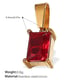 PJ466RDG Roter Zirkonia-Gold-Anhänger Bild10