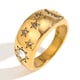 Weißer Diamantring mit Mond und Stern – Gold – Nr. 7 Bild2