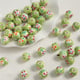 10mm hand-painted flower beads Picture10