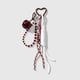 1 red glitter apple keychain 