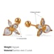 EH1002WEG crystal gold earrings