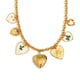 Halskette mit Herzanhänger und O-Kette – Gold