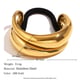 Symmetrisches doppellagiges Haarseil in Wassertropfenform – Gold Bild13
