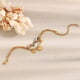 Doppeltes Kettenarmband mit Münzanhänger – Gold – 3 Bild3