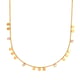 Zircon disc bead necklace-gold