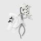 1 black and white dachshund keychain