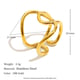 Offener Ring mit Kreuzknoten, Gold Bild7