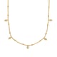 Diamond Pendant Clip Bead Necklace - Gold
