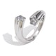 Offener Ring mit fünfzackigem Stern und Zirkonia, Stahlfarbe Bild2