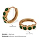 EH1074GNG Green Diamond Gold Small Earrings