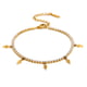 Small Cross Zircon Bracelet - Gold